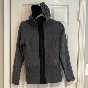 Athleta Grey Sweatshirt/Hoodie with full zipper size XS